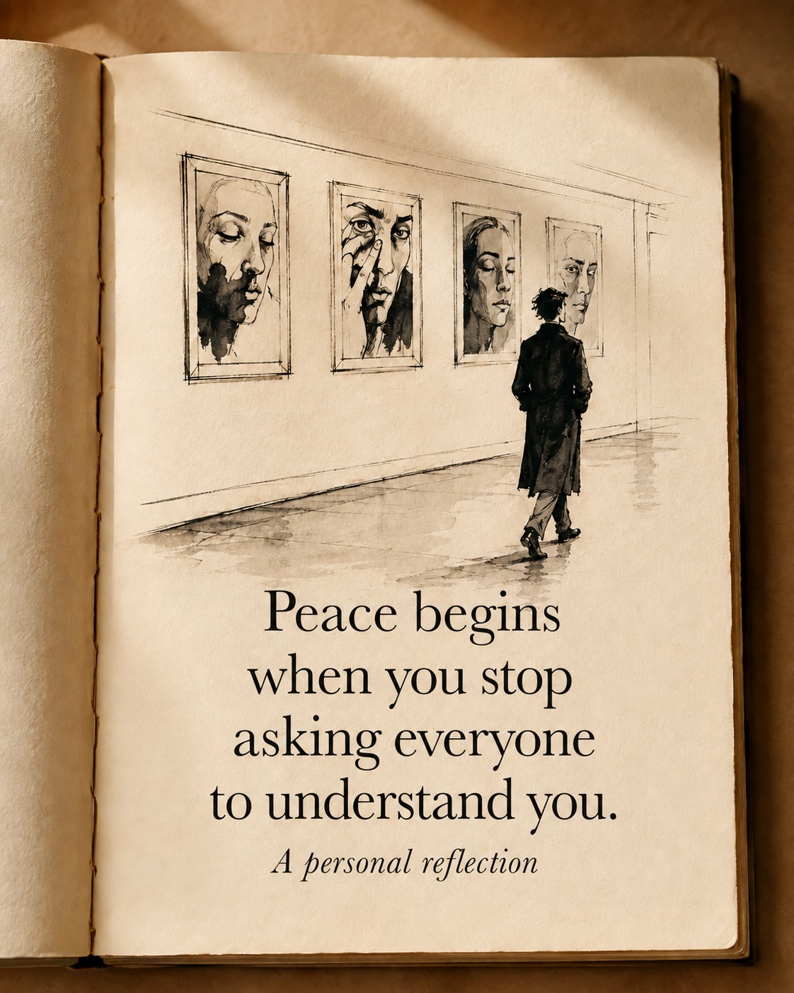 Peace begins when you stop asking everyone to understand you