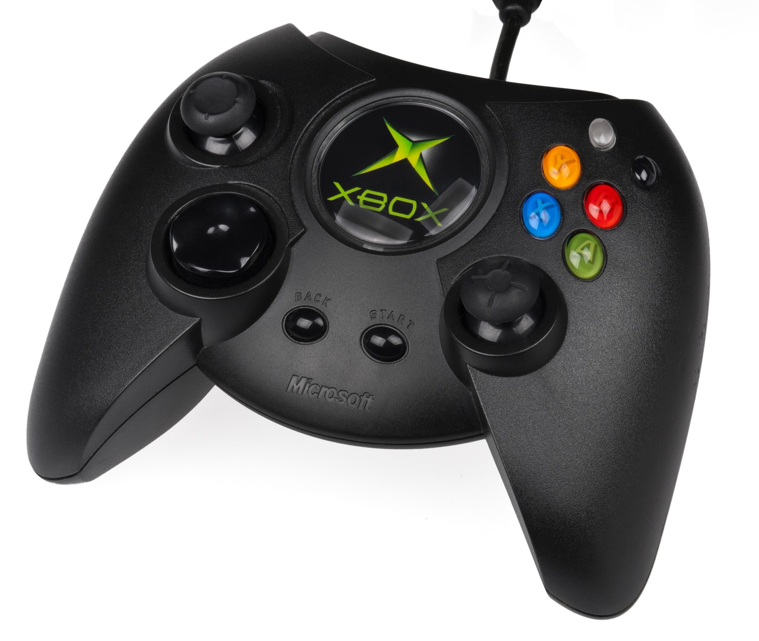 Public-domain photograph of an Xbox Duke game controller on a white background