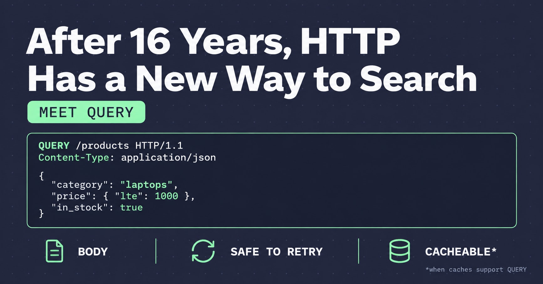 After 16 Years, HTTP Gets a New QUERY Method