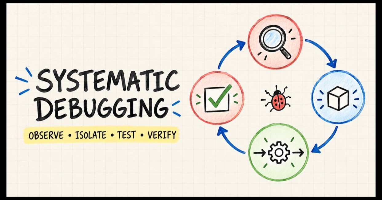 Systematic Debugging: Reproduce, Isolate, Test and Verify
