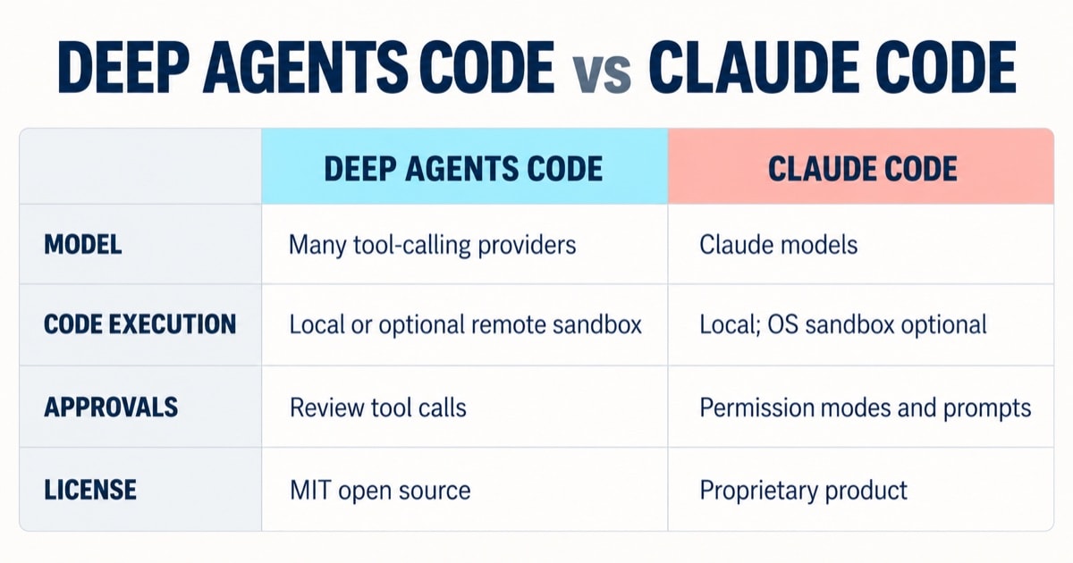 I Compared Deep Agents Code with Claude Code. Here’s What Stands Out